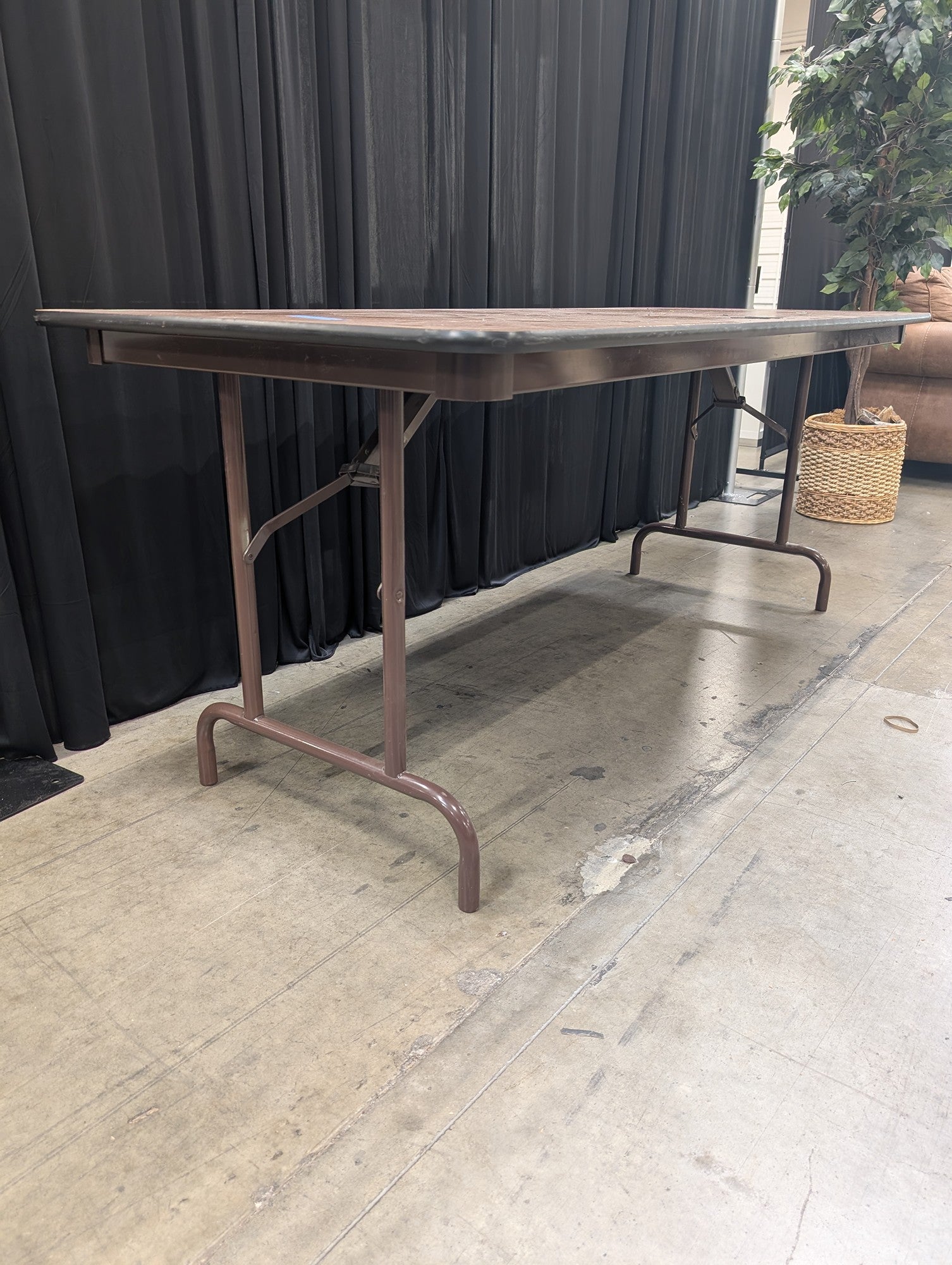 Brown Laminate Rectangular Folding Table