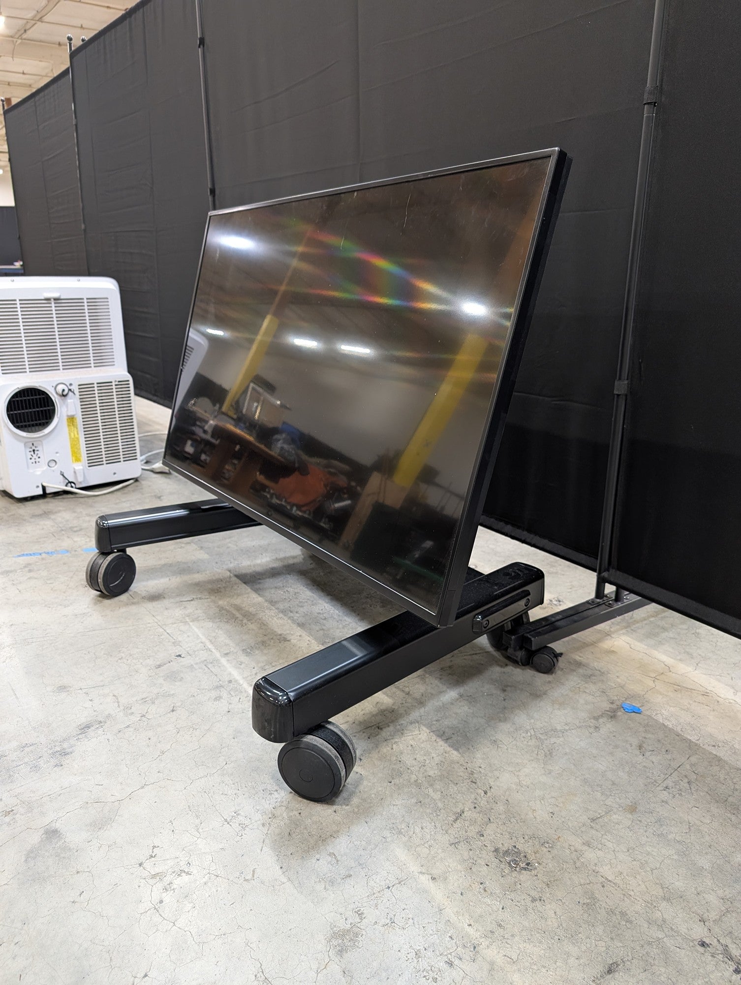 Sharp Black LCD Monitor with Chief Mobile TV Stand