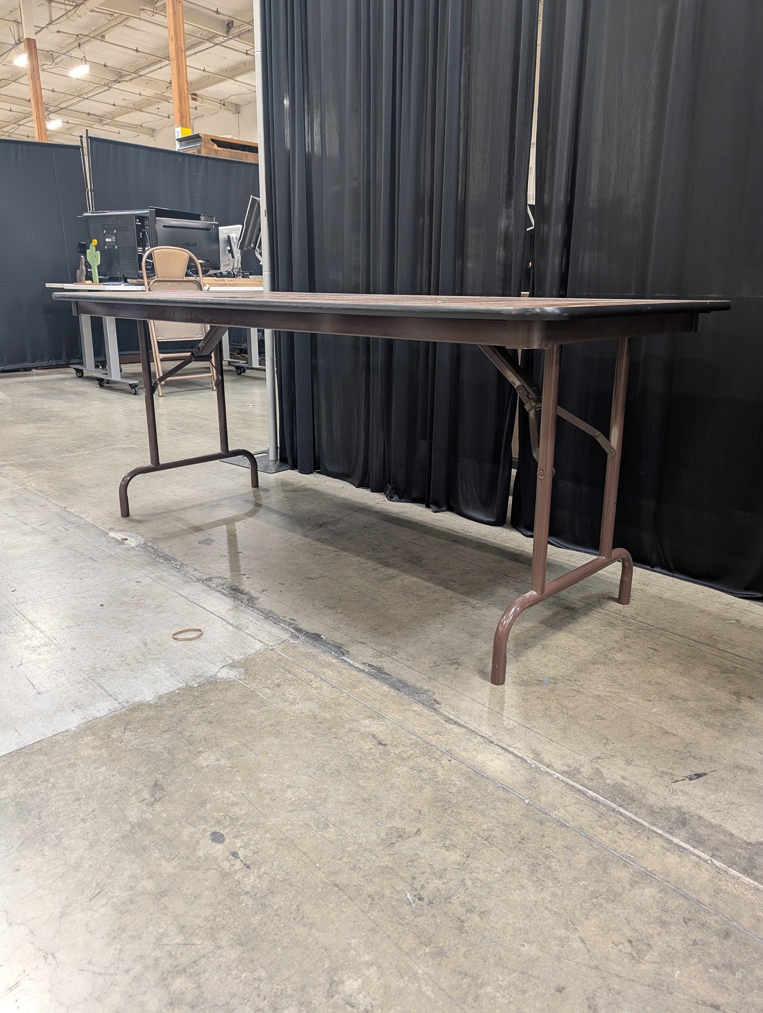 Brown Laminate Rectangular Folding Table