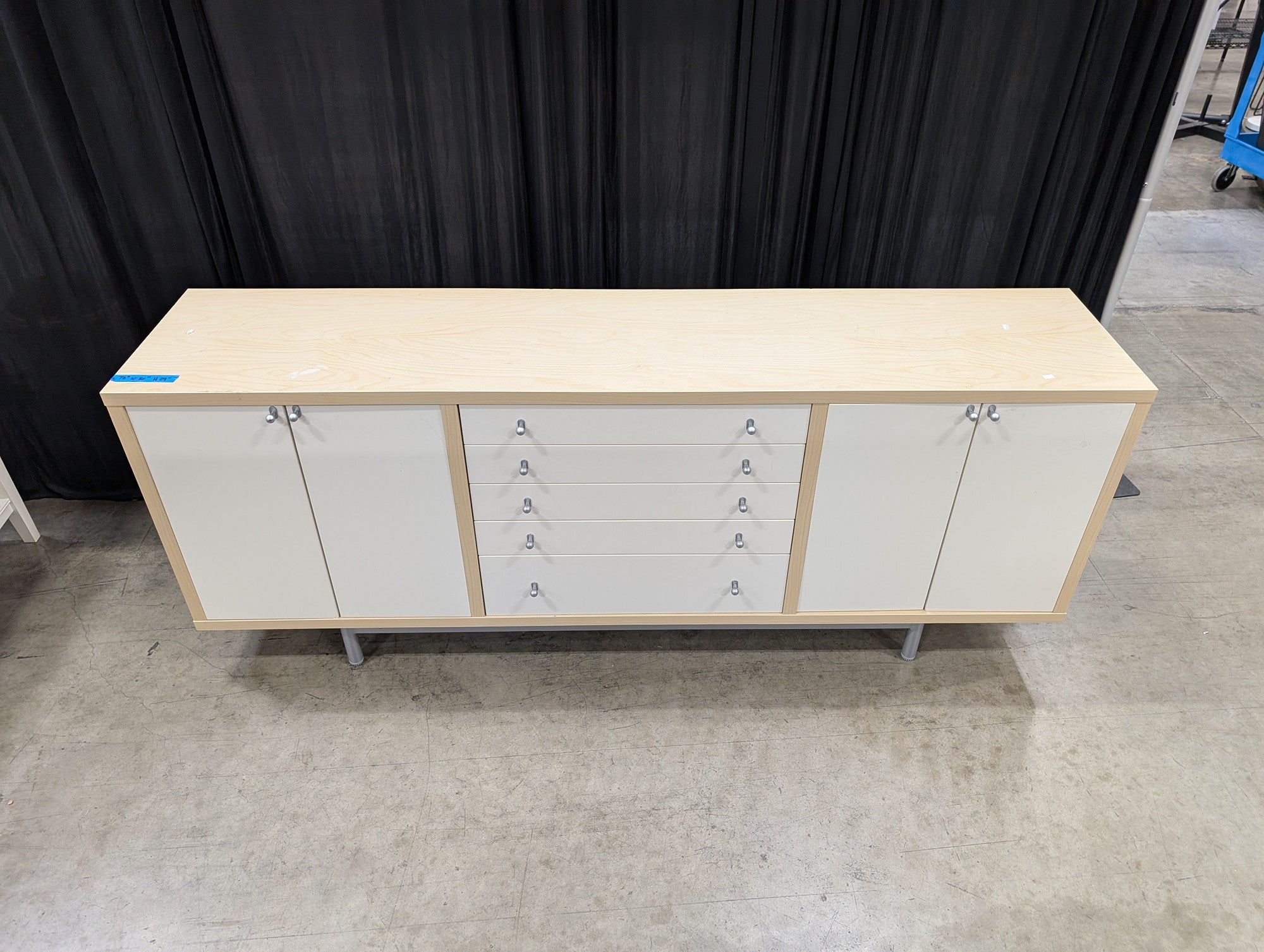 Light Wood and Cream Modern Storage Buffet