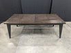 Dark Brown Wood Plank Top Dining Table