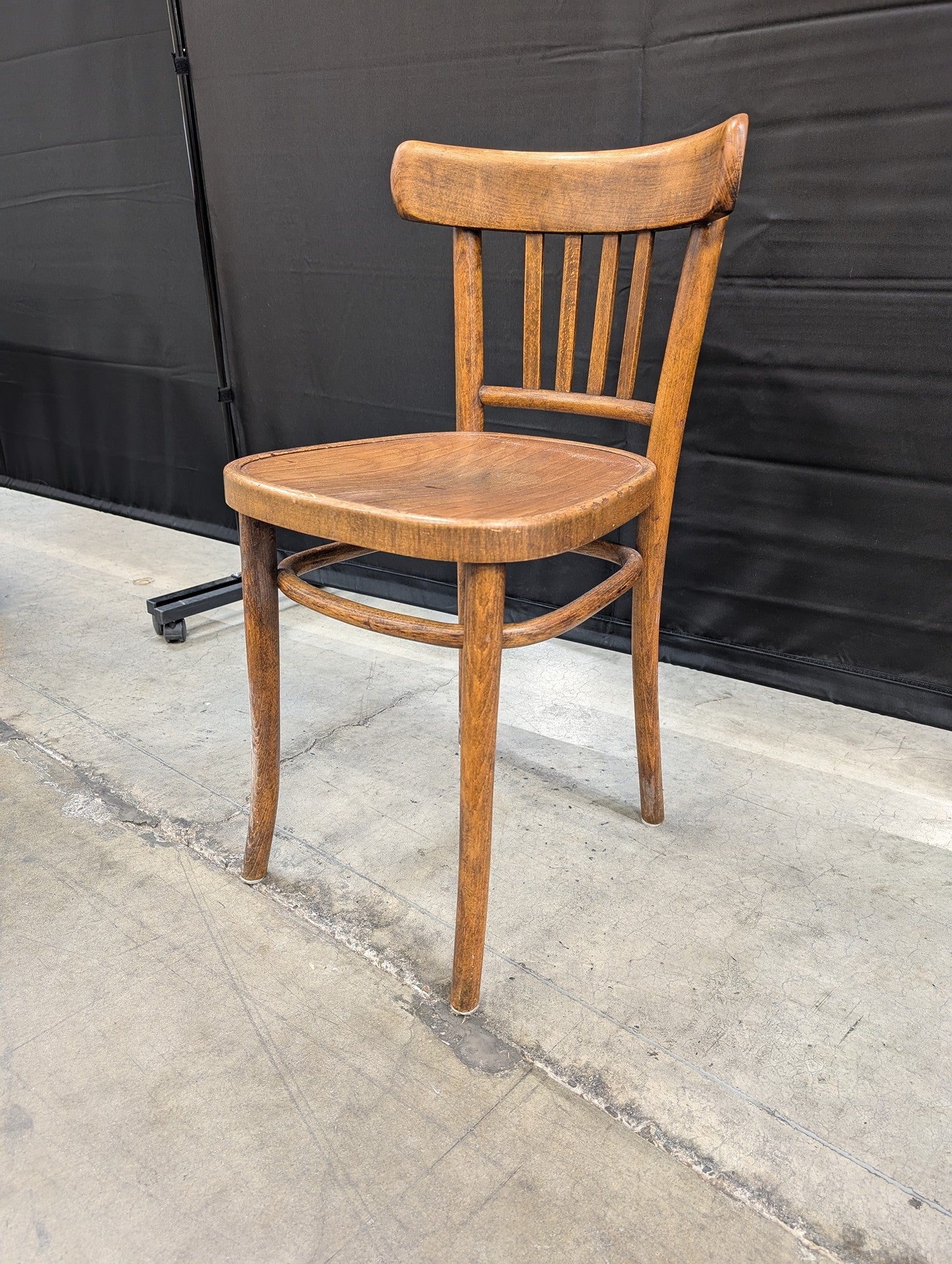Brown Wood Spindle Back Dining Chair