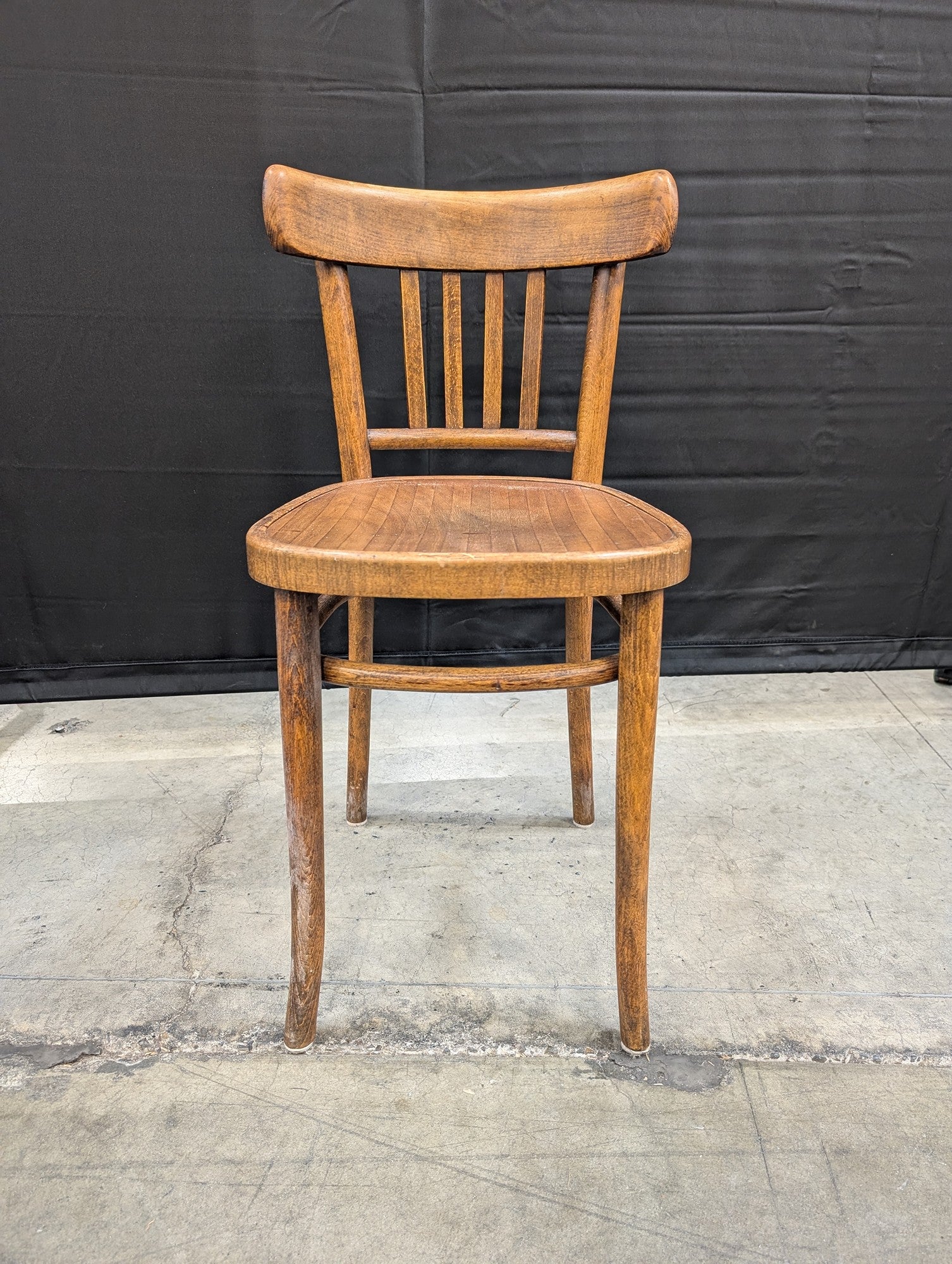 Brown Wood Spindle Back Dining Chair