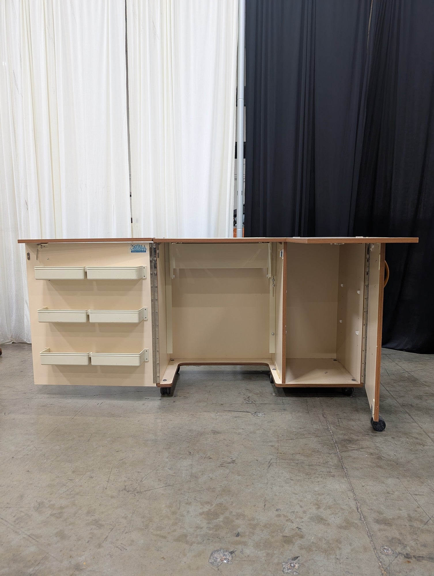 Koala Cabinets Rolling Sewing Desk with Storage