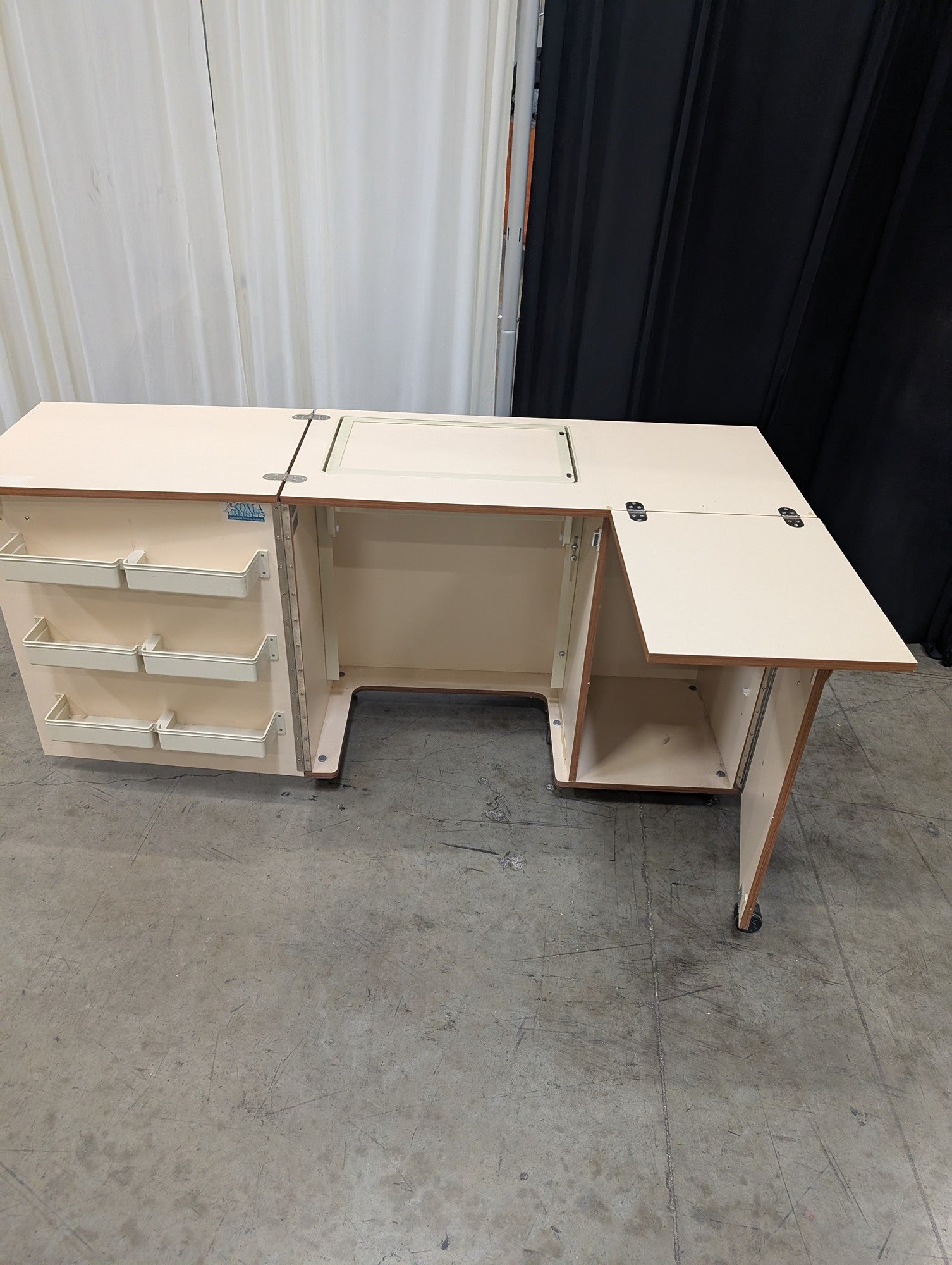Koala Cabinets Rolling Sewing Desk with Storage