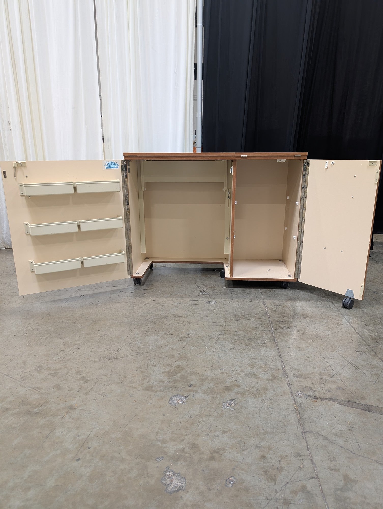 Koala Cabinets Rolling Sewing Desk with Storage
