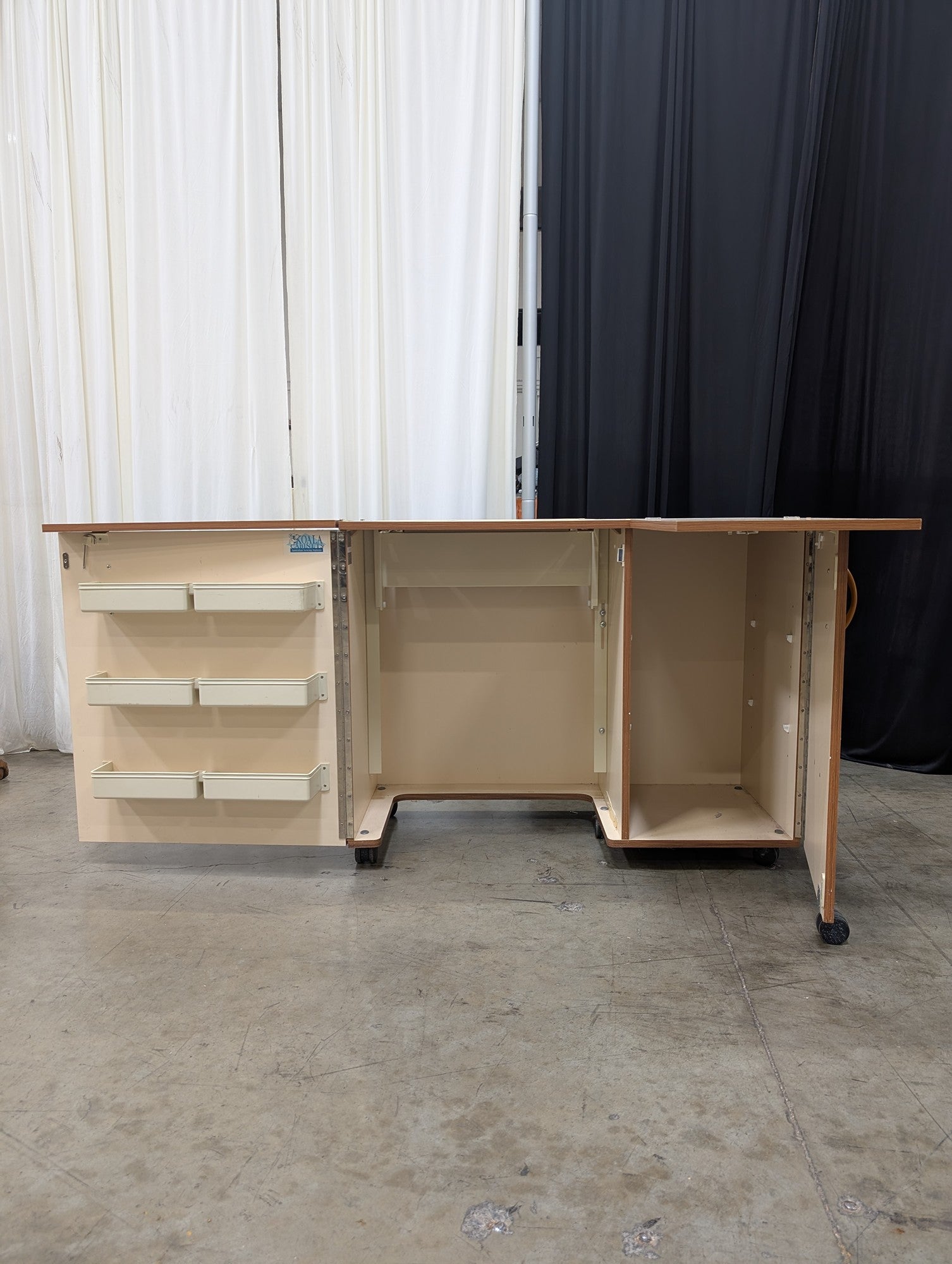Koala Cabinets Rolling Sewing Desk with Storage