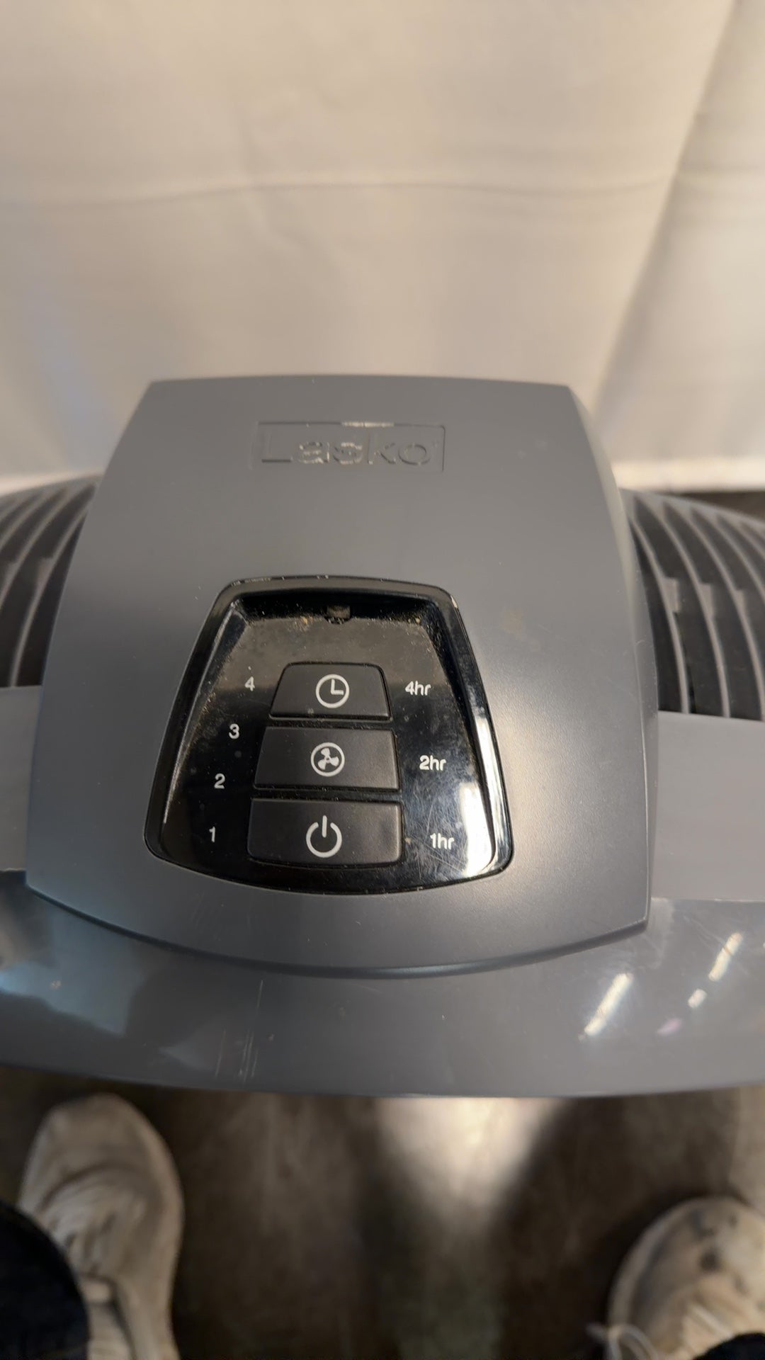 Lasko Cyclone Gray Floor Fan with Timer