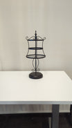 Black Metal Dress Form Rotating Jewelry Stand