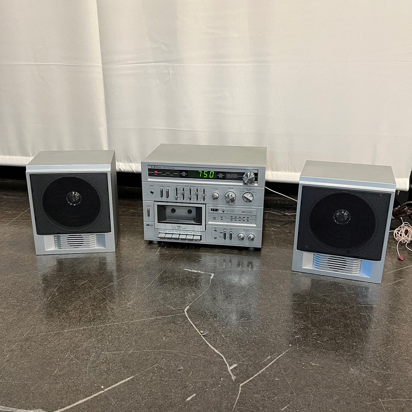 LXI Vintage Cassette Stereo System with Speakers