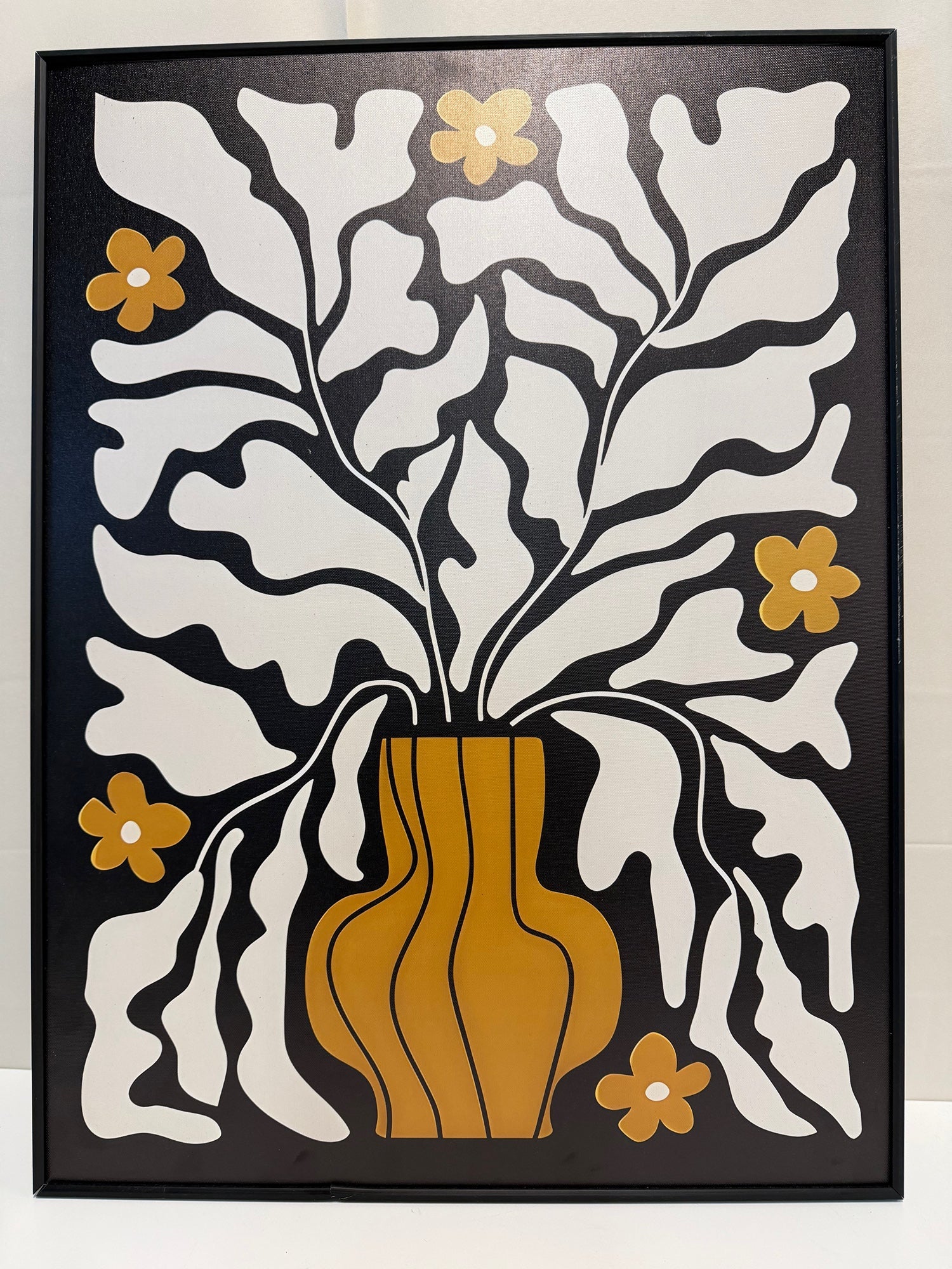 Mustard Yellow Botanical Framed Wall Art