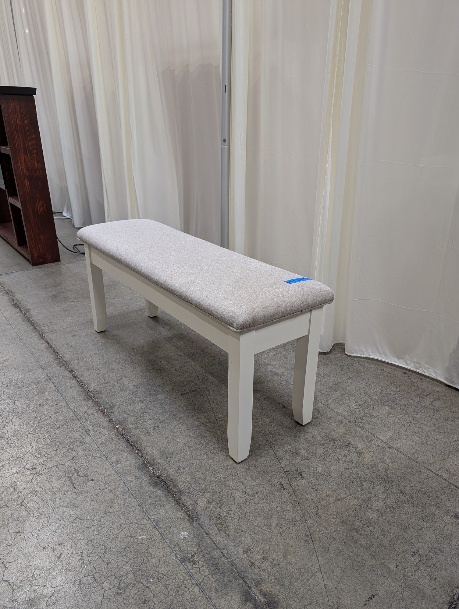 Linon Home Decor Grey Upholstered Storage Bench