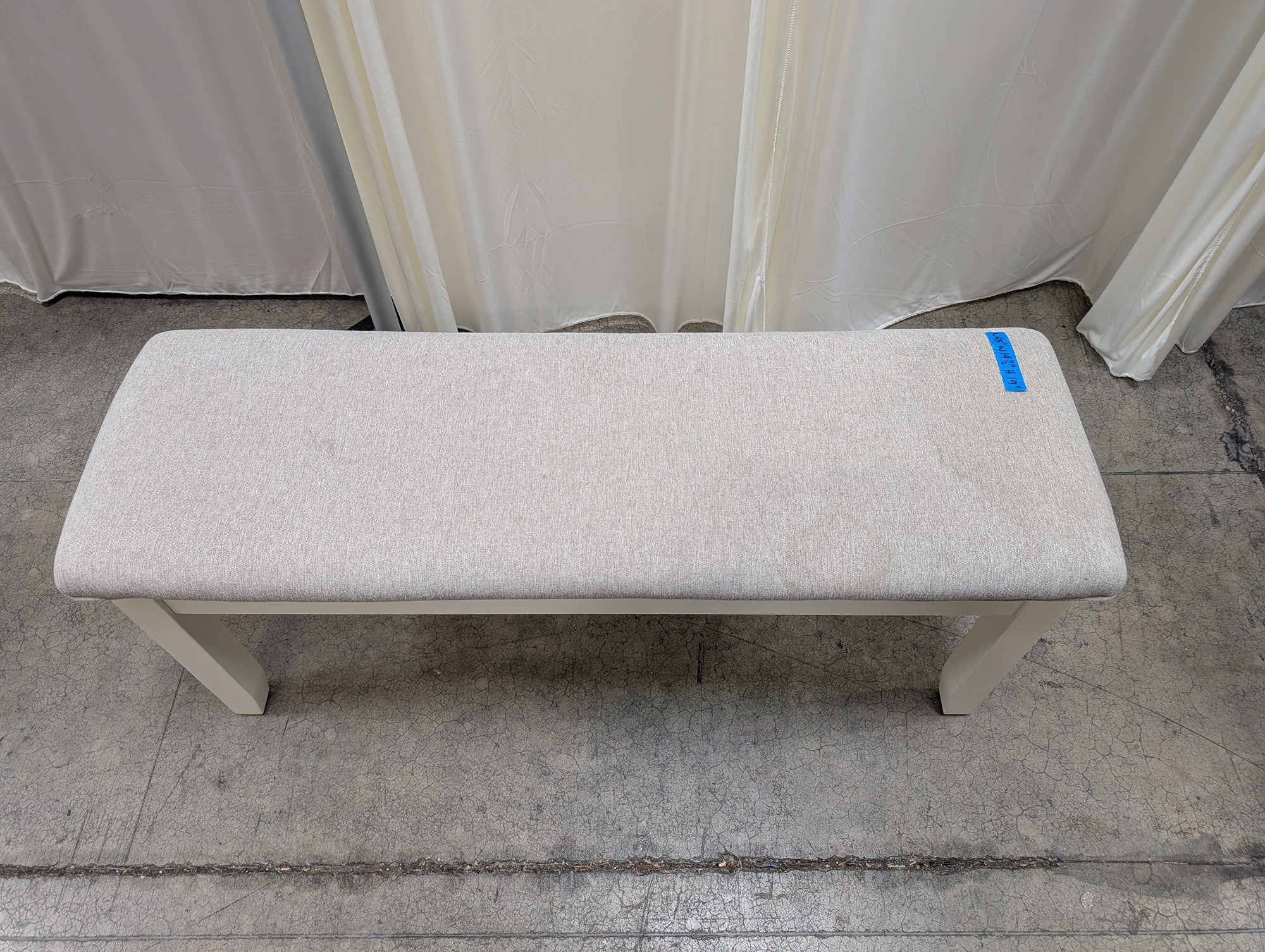 Linon Home Decor Grey Upholstered Storage Bench