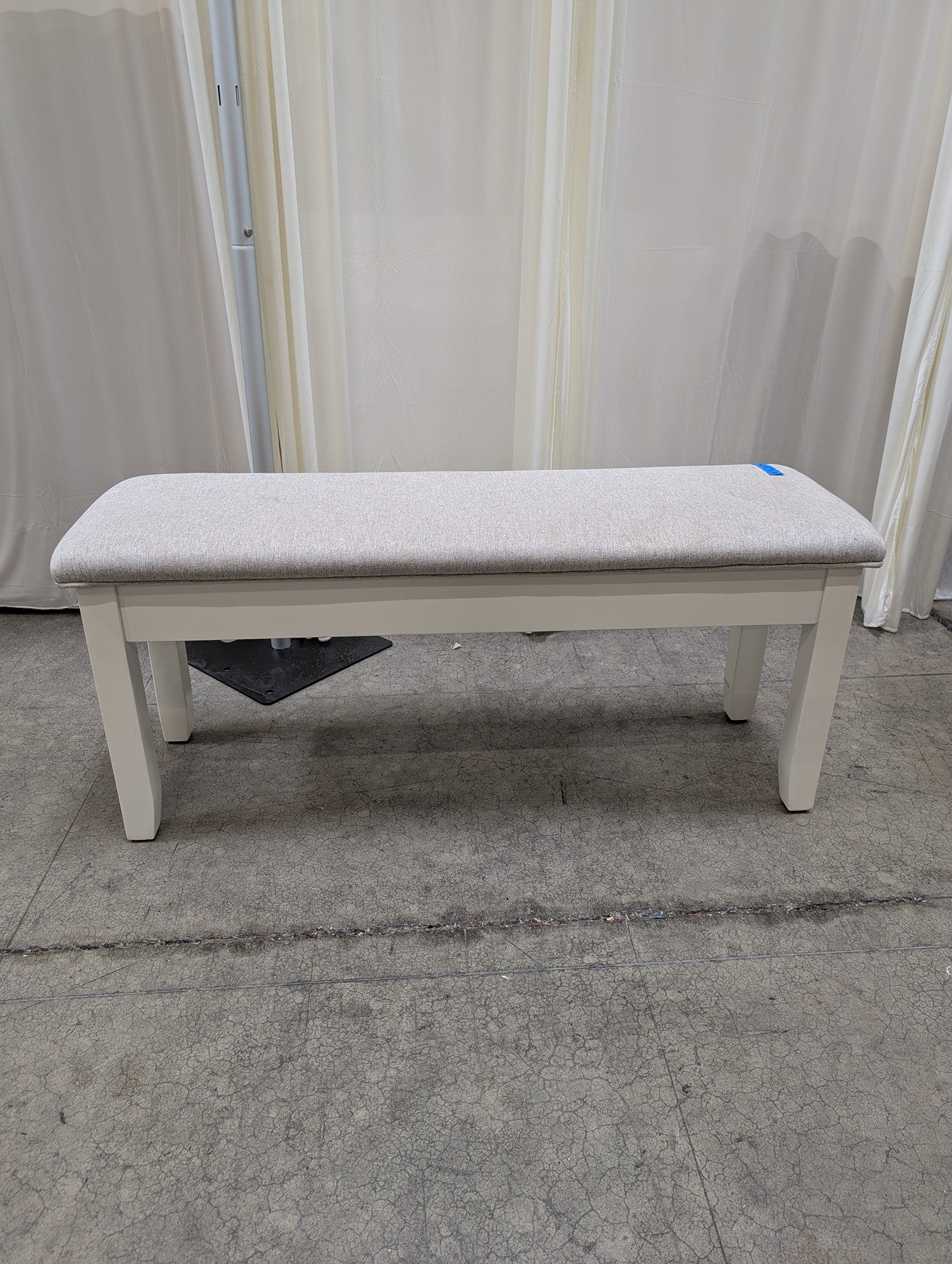 Linon Home Decor Grey Upholstered Storage Bench