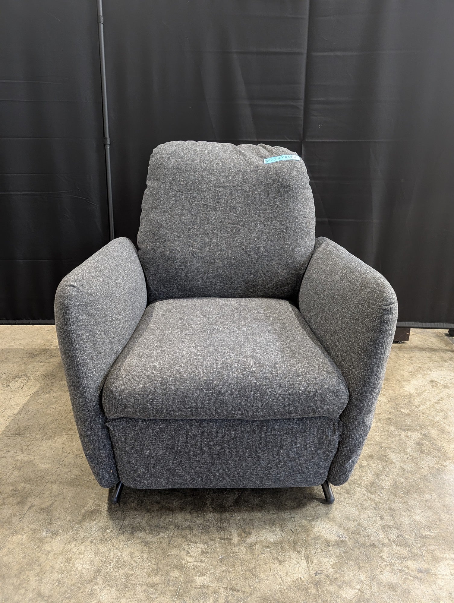 Ikea Grey Fabric Padded Arm Recliner