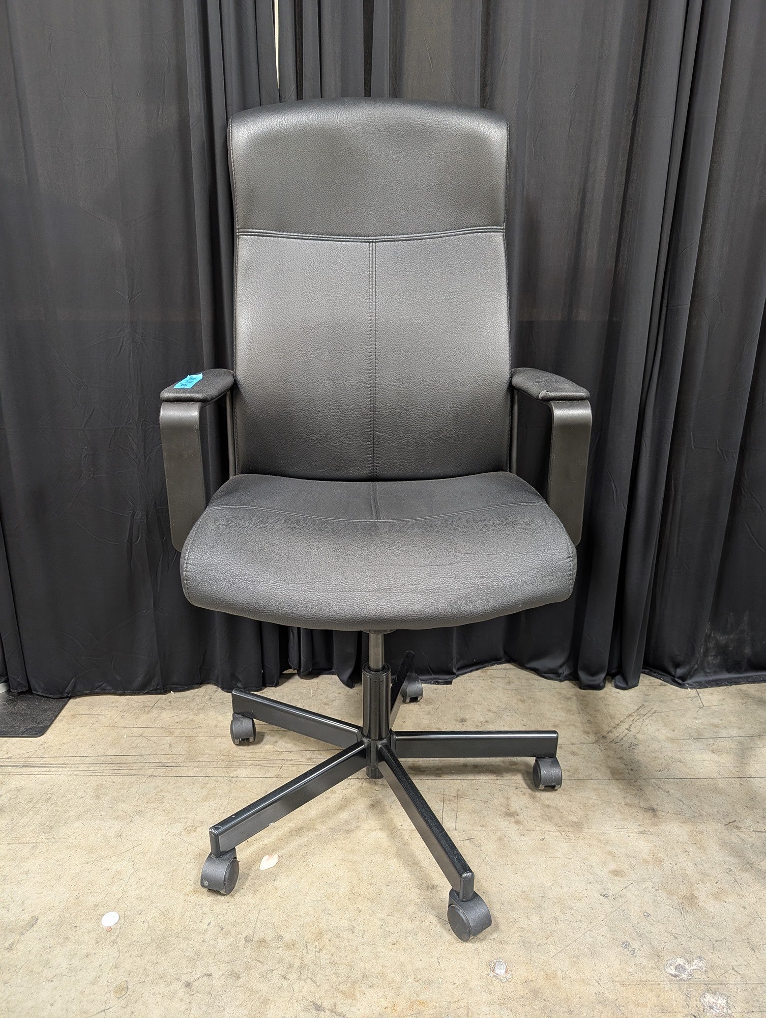 Black Faux Leather High-Back Office Chair