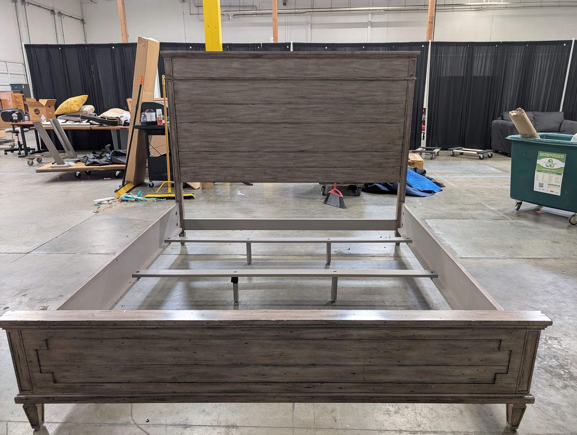 Bassett Furniture Weathered Wood Panel Bed frame