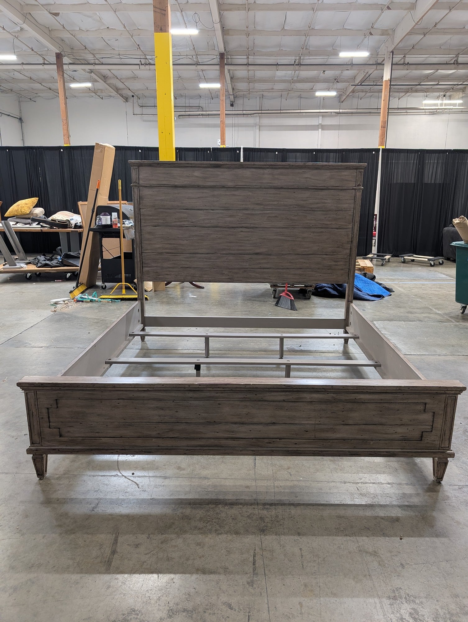 Bassett Furniture Weathered Wood Panel Bed frame