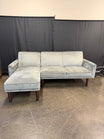 Dorel Home Furnishings Light Gray Velvet Sectional Sleeper Couch
