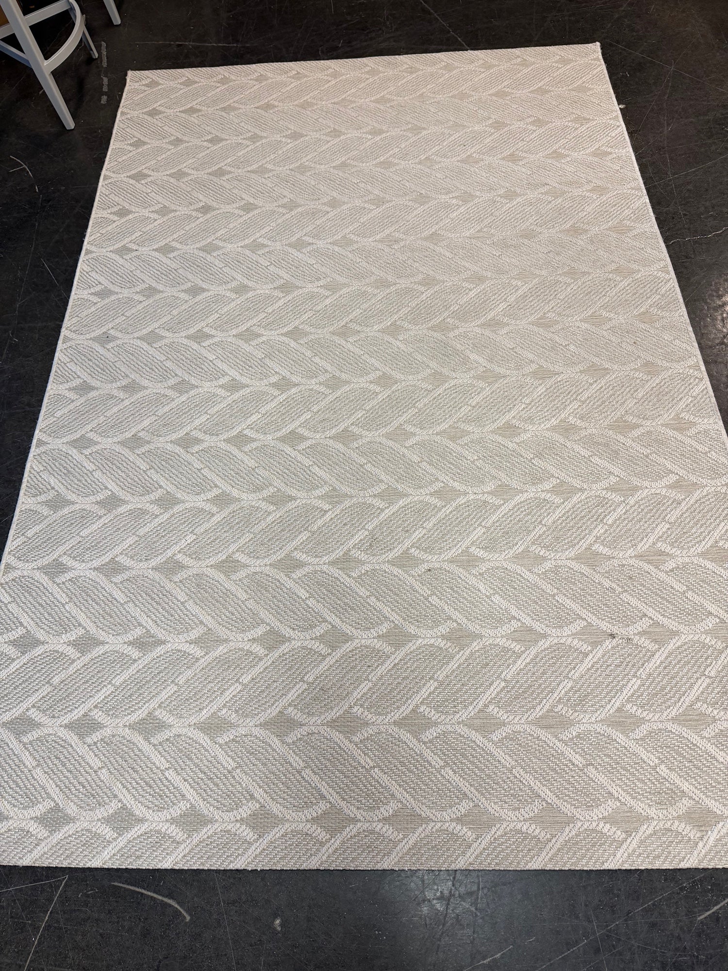 Ballard Designs Sand Cable Knit Indoor/Outdoor Area Rug