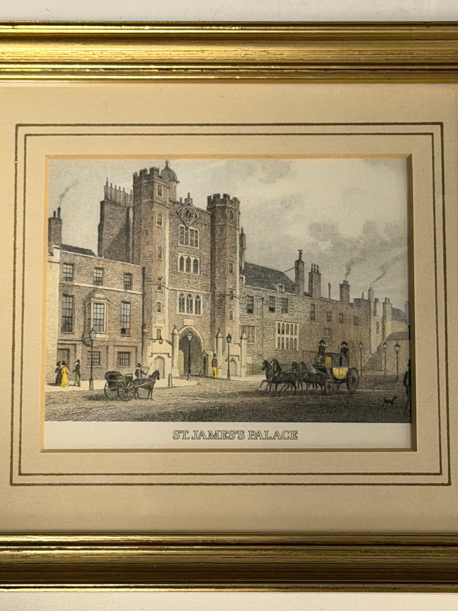 Lady Clare St. James's Palace Print in Gold-Toned Frame