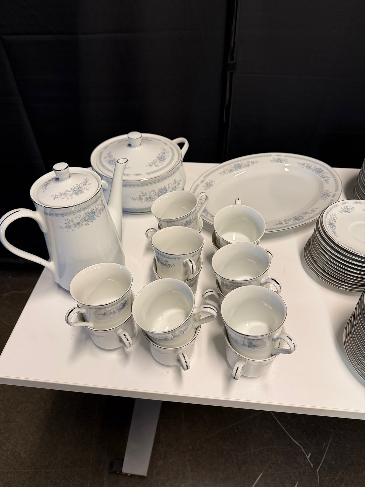 1960s Christine Pattern by Fine China of Japan 12-Person Complete Dinnerware Set | 111 Pieces