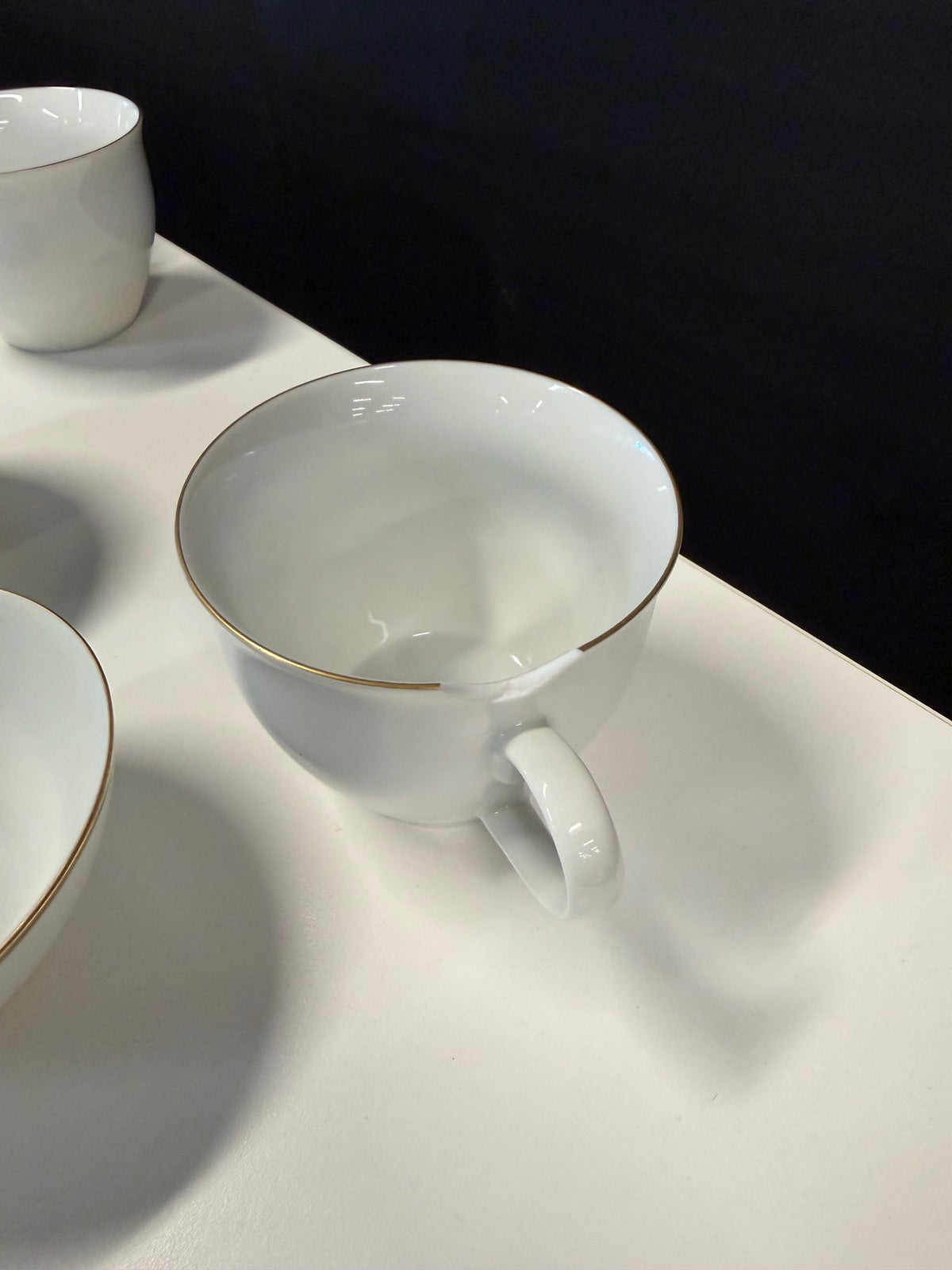Noritake Caprice White Gold Trim Dinnerware Set | 58 Pieces