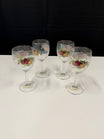 Set of Four Royal Albert Old Country Roses Goblets with Floral Design in Box