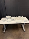 Noritake Caprice White Gold Trim Dinnerware Set | 58 Pieces