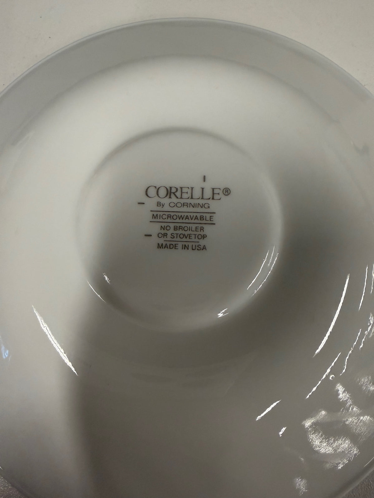 Corelle Corning White Floral Swirl Cup and Saucer Set