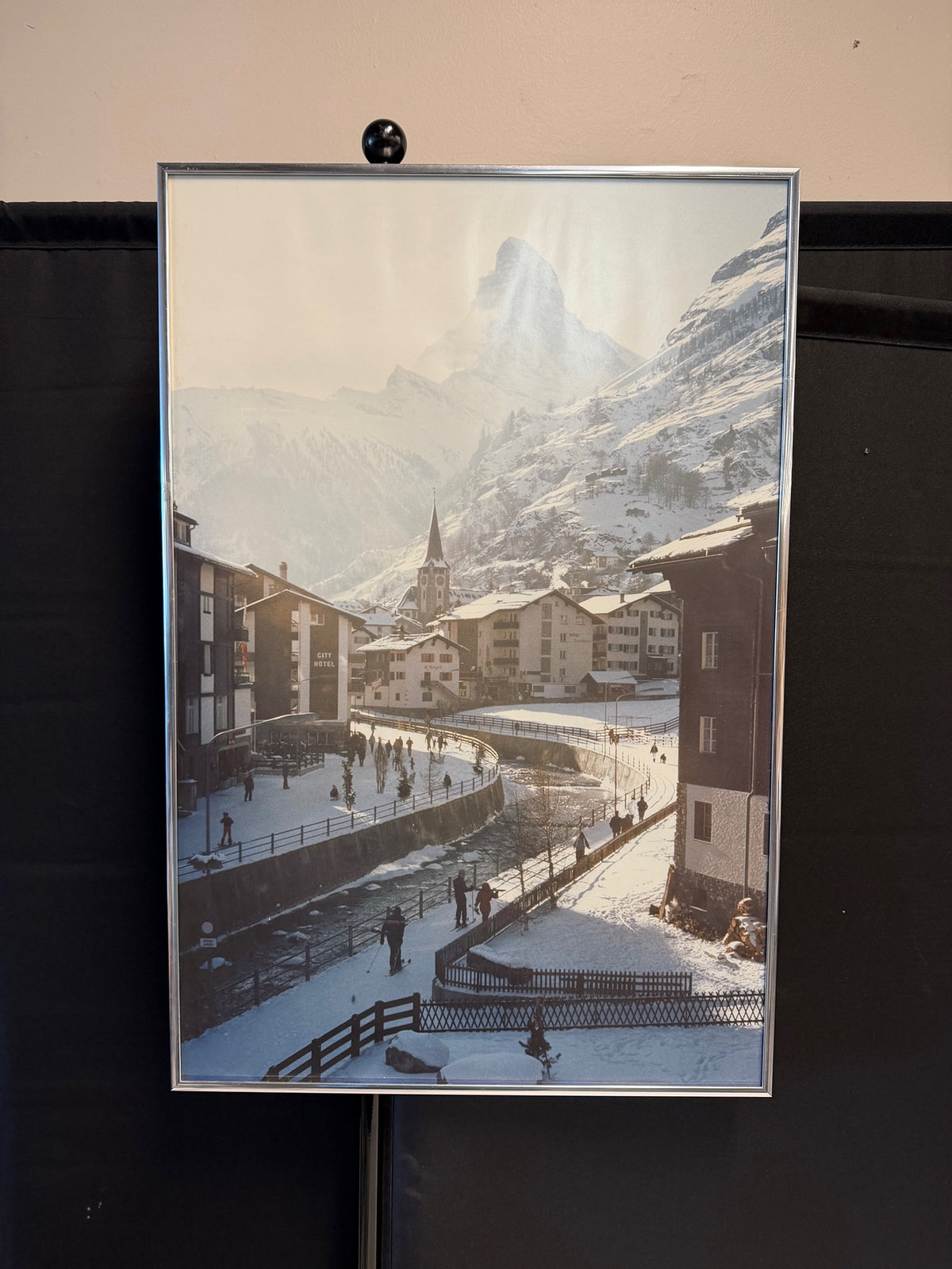 Snowy Alpine Village Matterhorn Zermatt Switzerland Framed Print