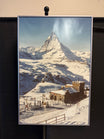 Matterhorn Zermatt Switzerland Landscape Framed Print in Silver-Tone