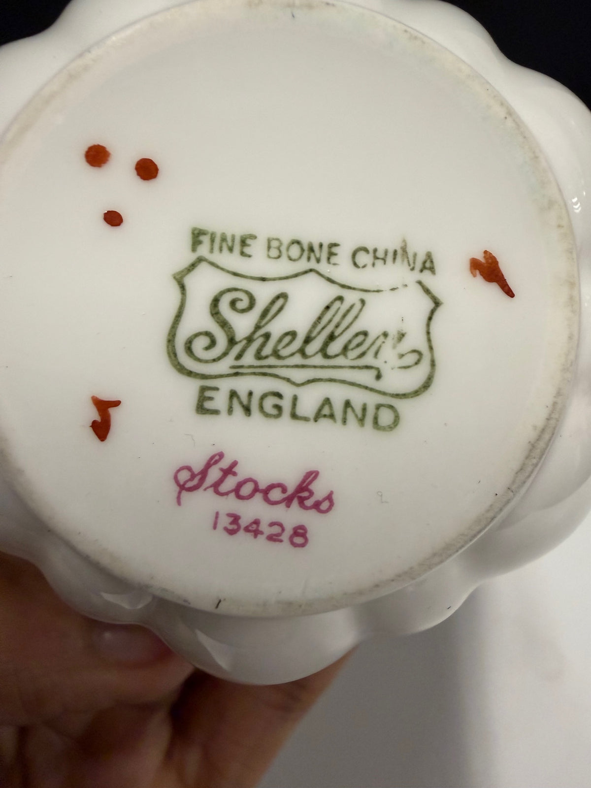 Shelley Fine Bone China Teacup with Pink Floral Pattern