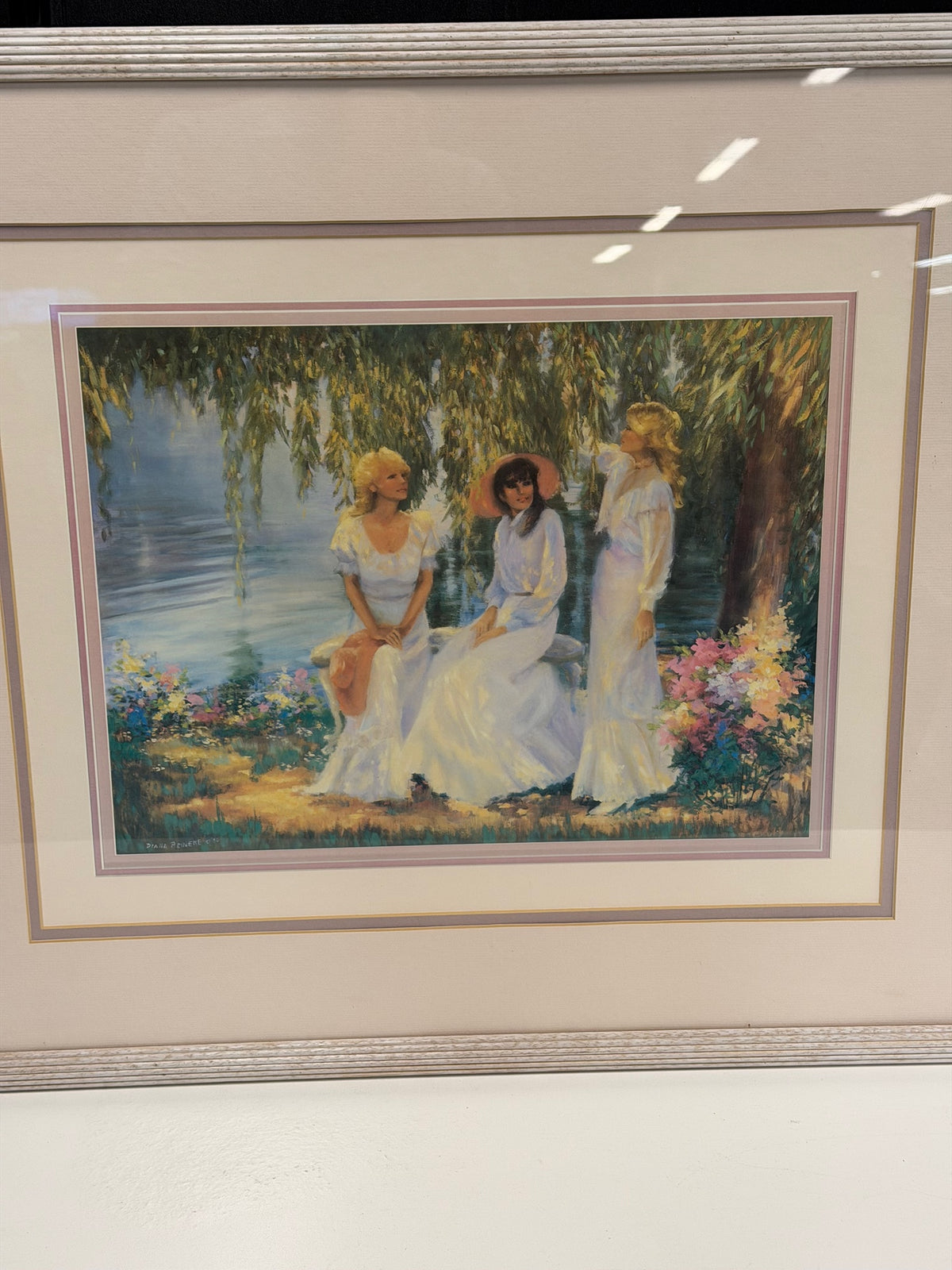 Diana Reineke Women by Lake Framed Print