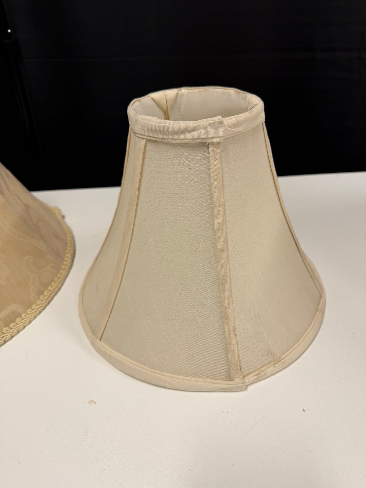 Cream Fabric Bell Lampshade with Clip-On Fitter