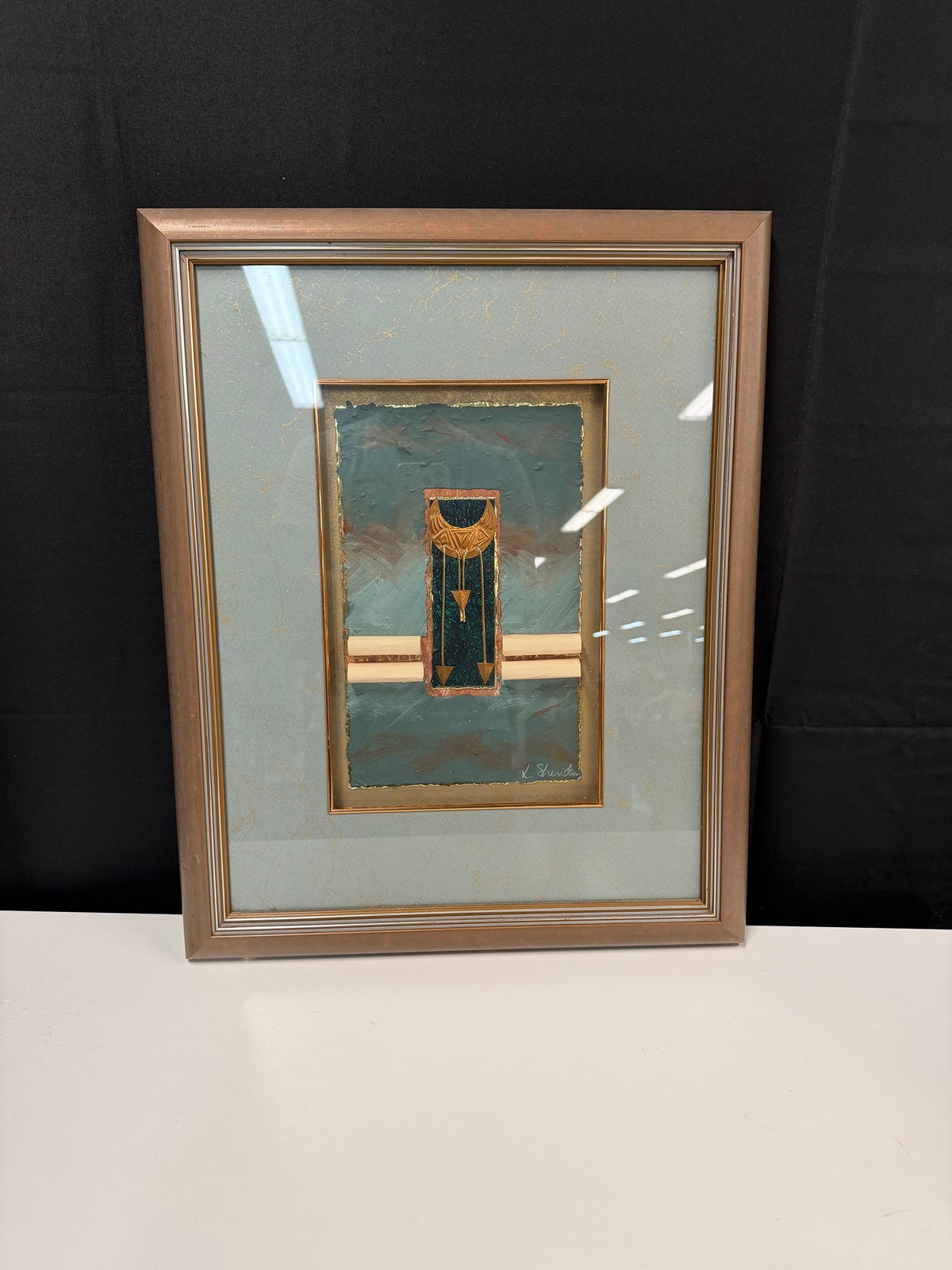 Bronze Tone K. Sheridan Abstract Picture Frame