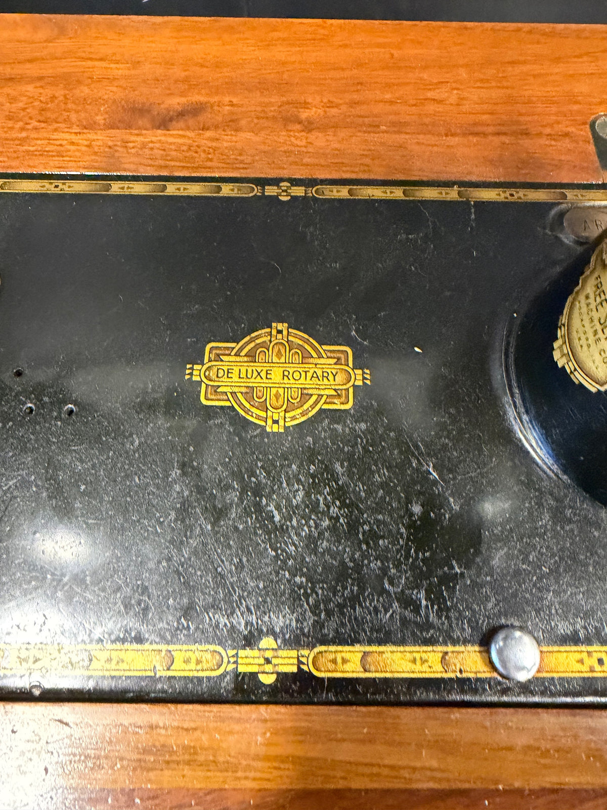 Free Westinghouse Black Vintage Sewing Machine in Wood Cabinet