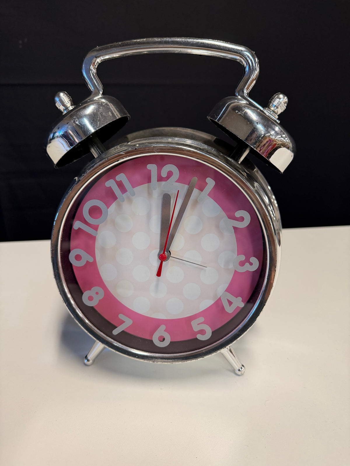 Target Pink Polka Dot Twin Bell Alarm Clock