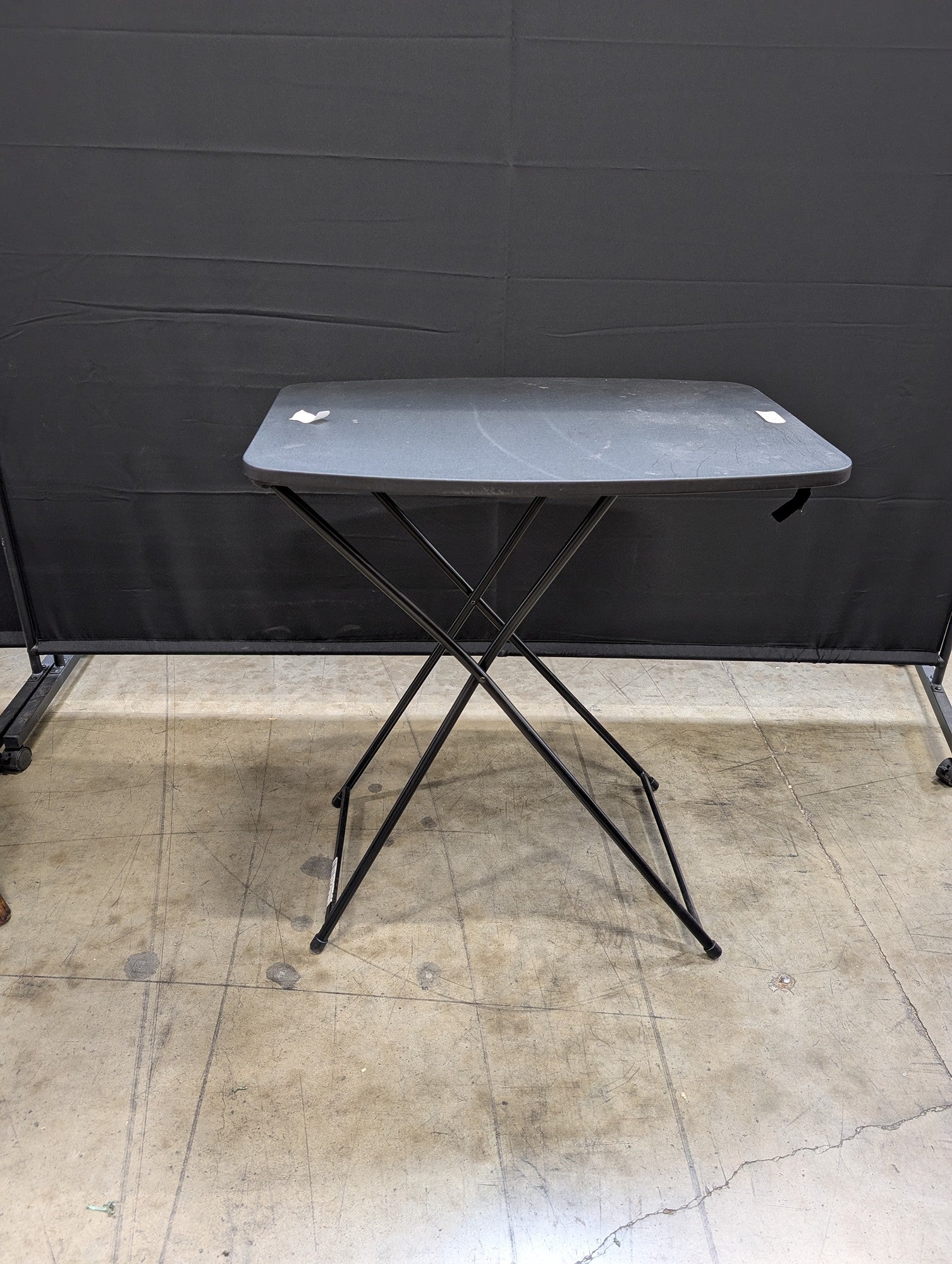 Compact Dark Gray Rectangular Folding Tray
