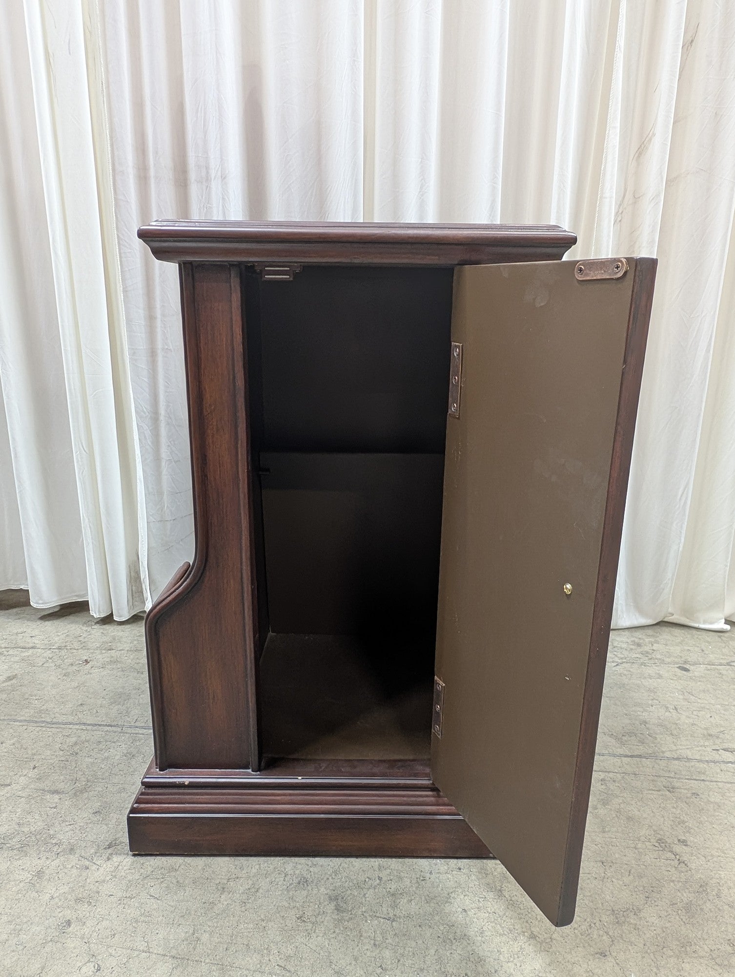 Chinoiserie Painted Wood End Table with Magazine Racks