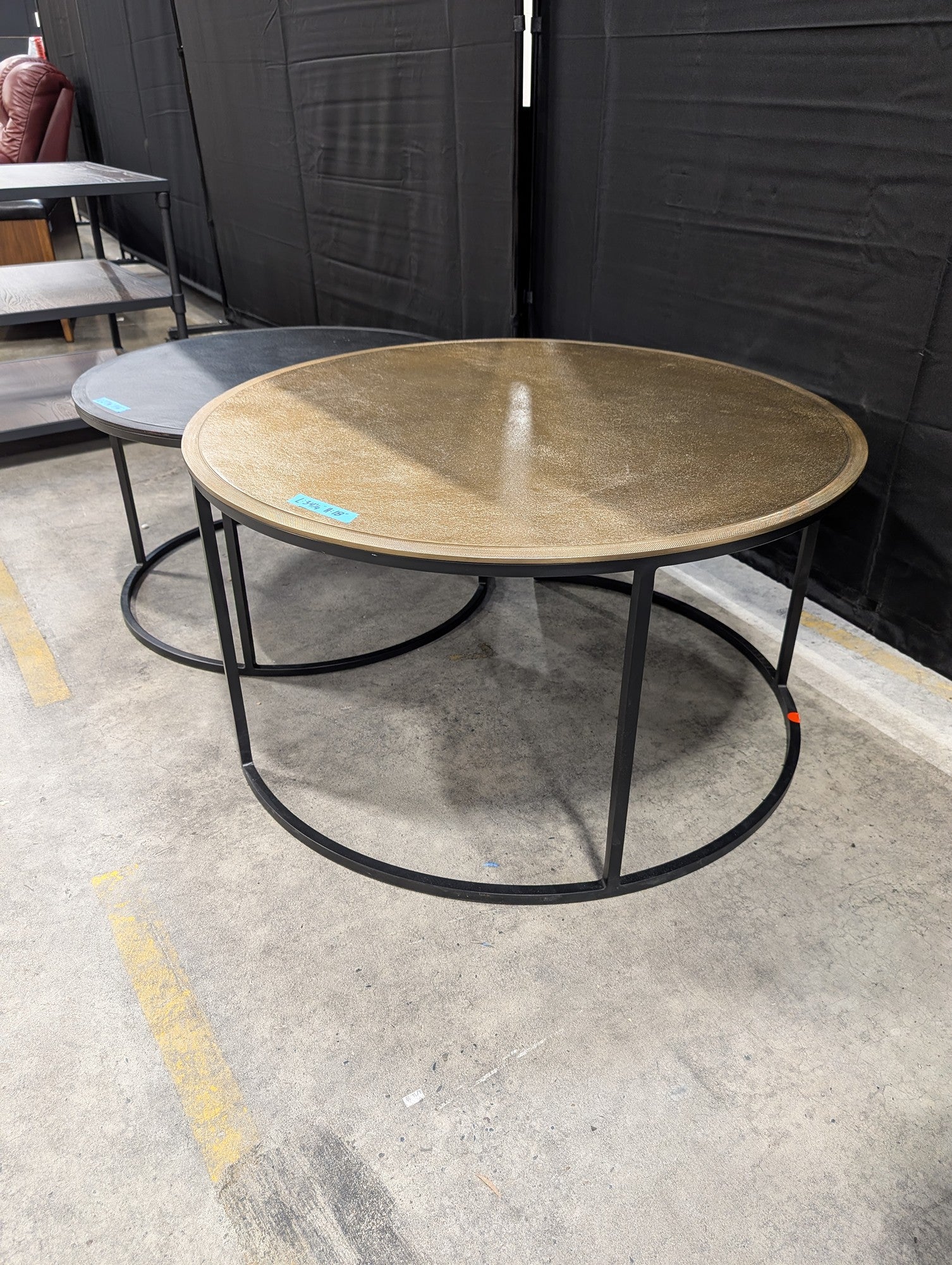 Crate and Barrel Nesting Coffee Table in Metal
