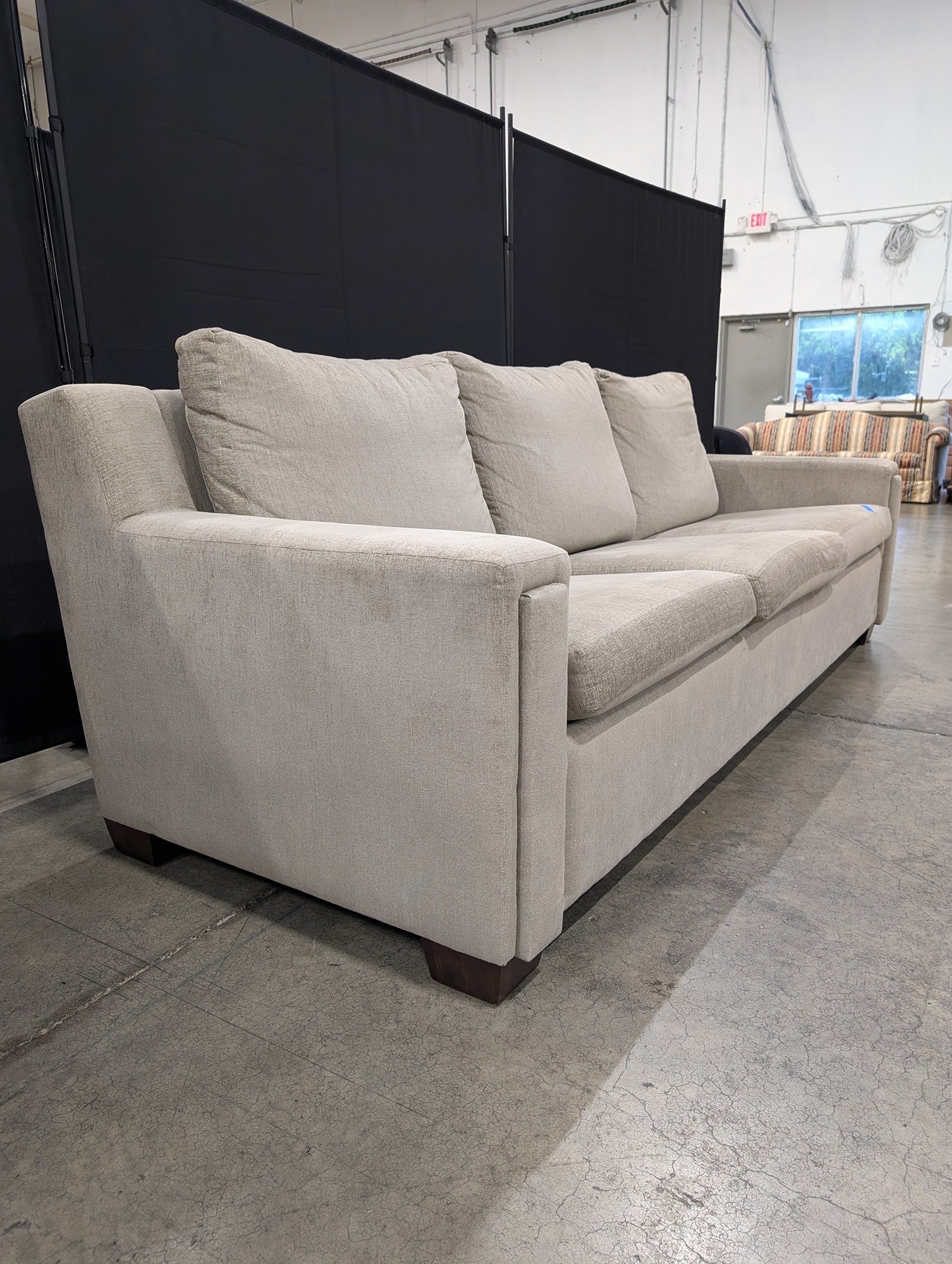 Light Gray Three-Seat Couch with Power Controls