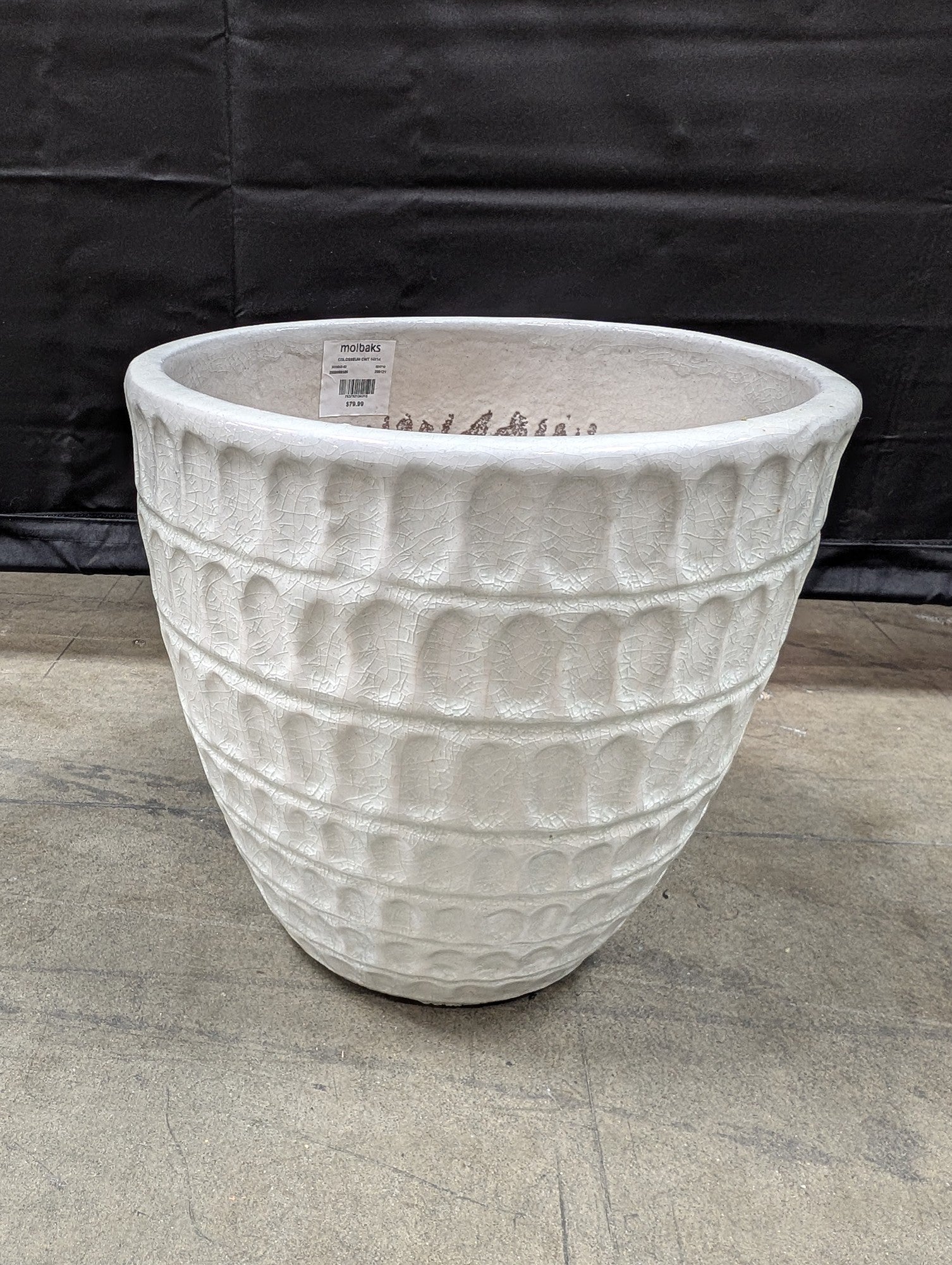Molbak's Textured Ceramic Planter in Cream