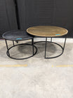 Crate and Barrel Nesting Coffee Table in Metal
