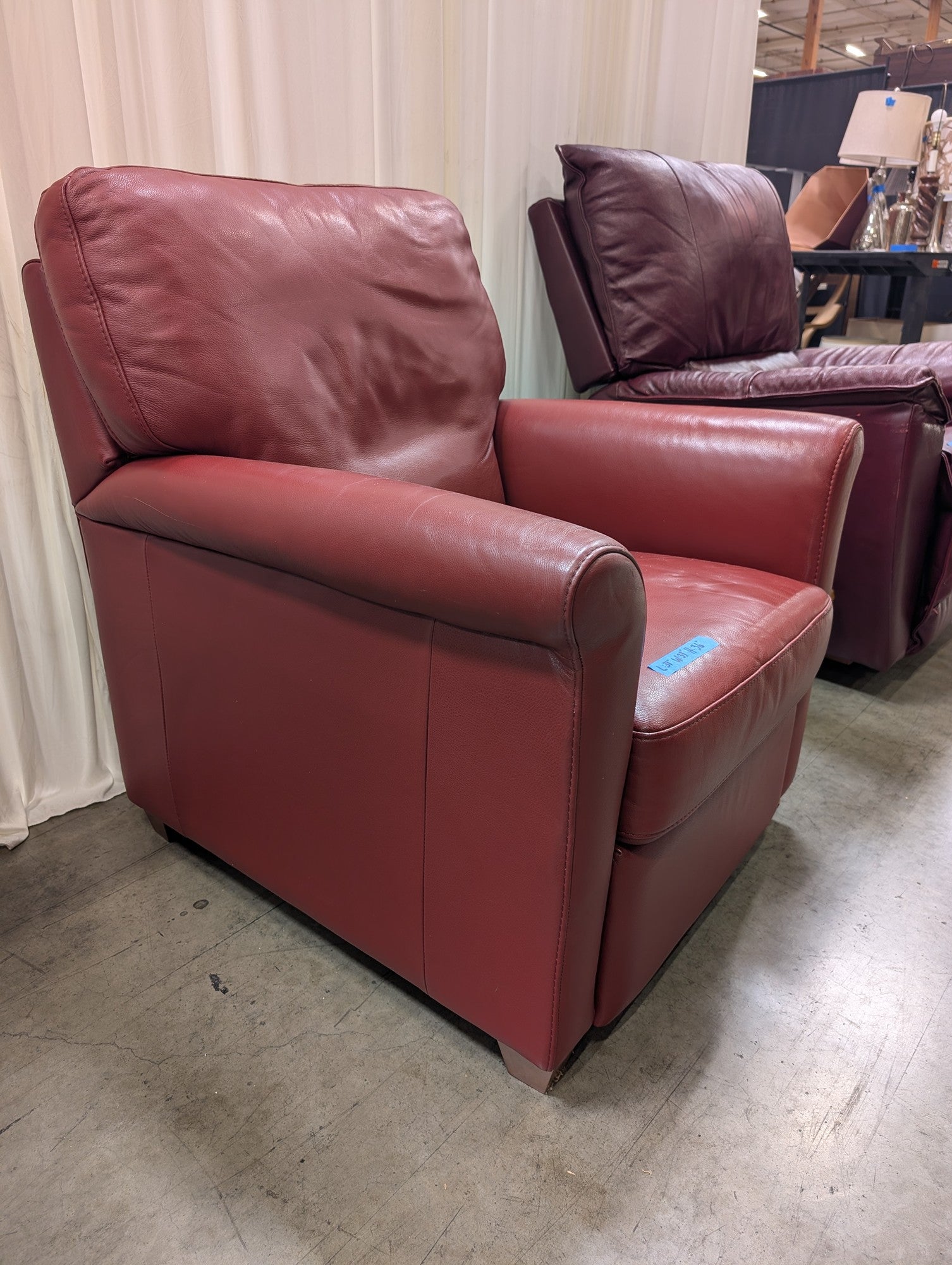 Italsofa Red Leather Recliner