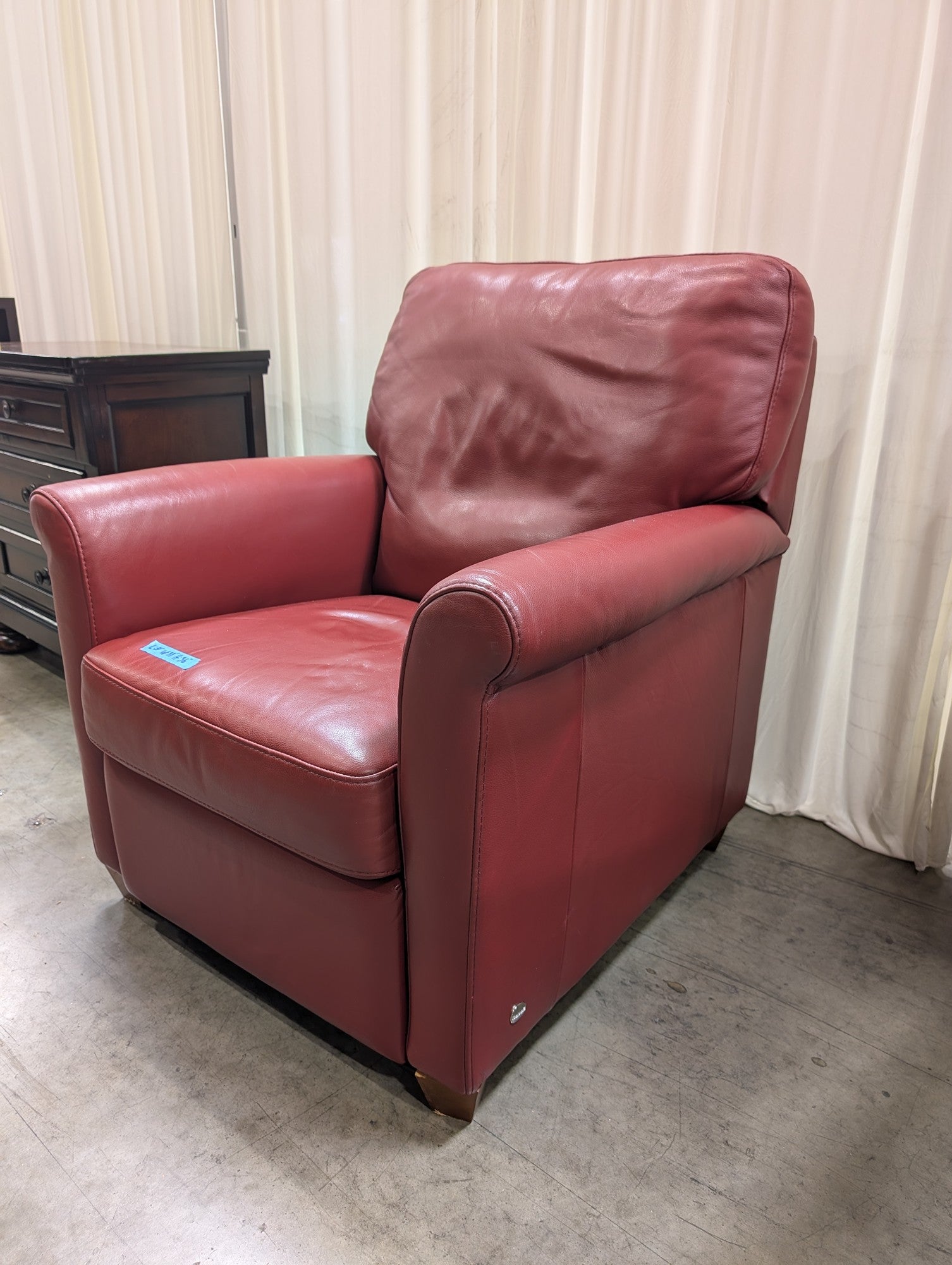 Italsofa Red Leather Recliner