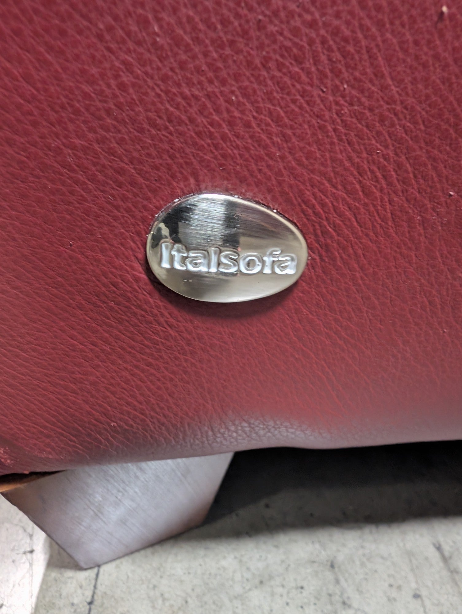 Italsofa Red Leather Recliner