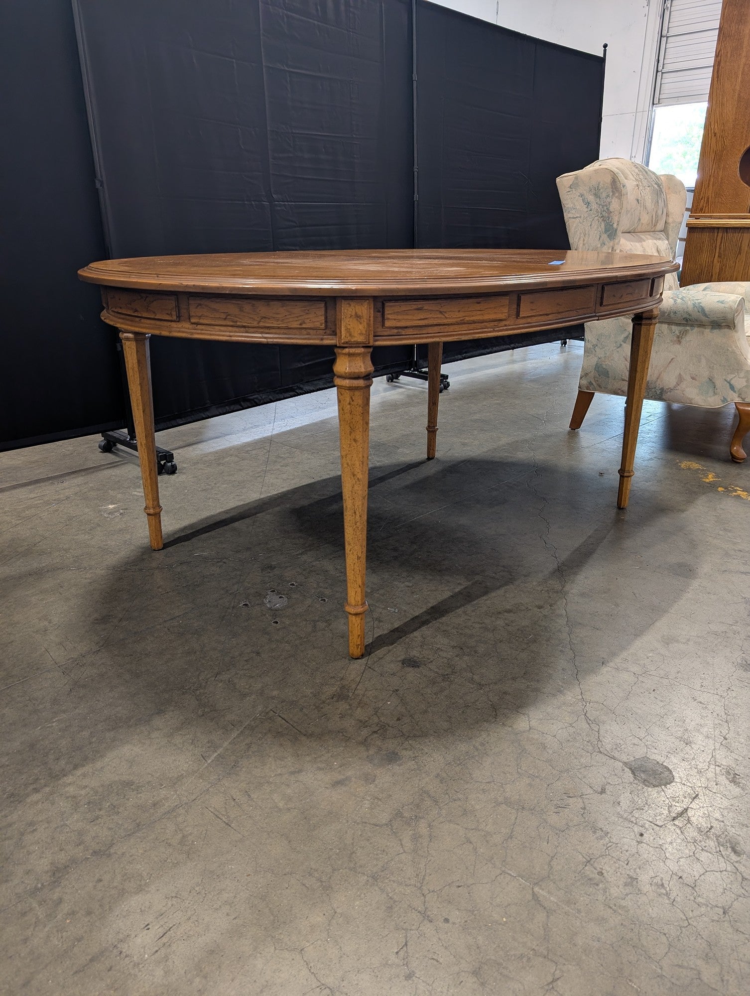Drexel Esperanto Wood Dining Table with Parquet Top