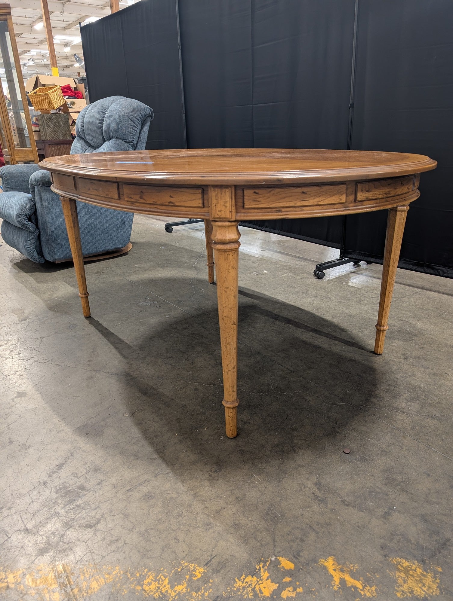 Drexel Esperanto Wood Dining Table with Parquet Top