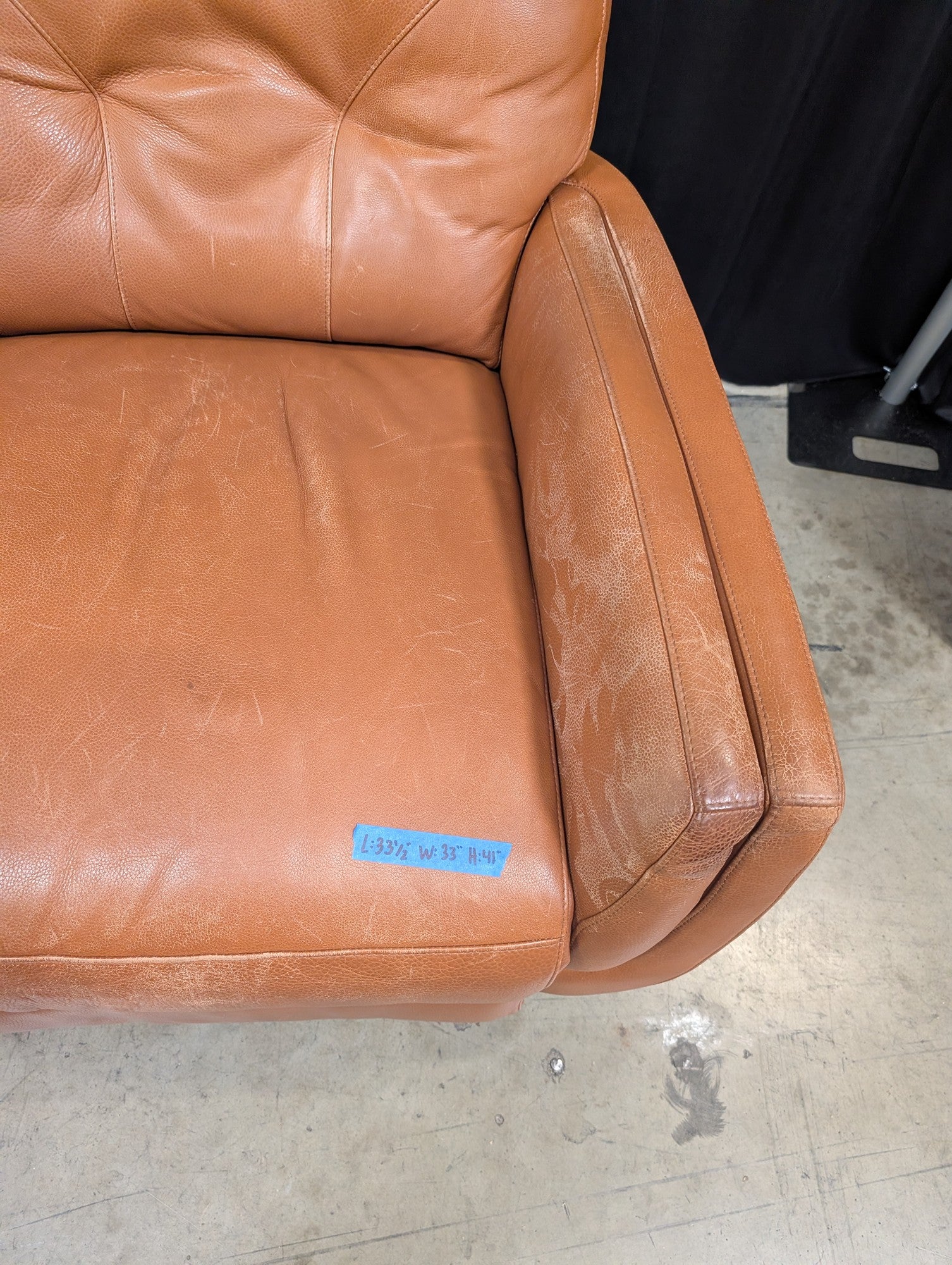 American Leather Gavin Recliner in Cognac Leather